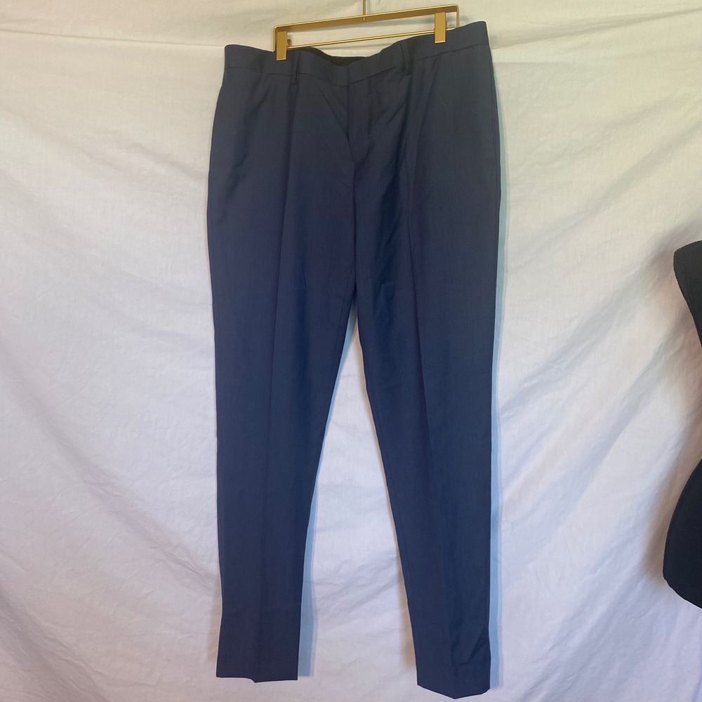 The Kooples Paris Mens Blue Spotted Wool Super 100 Dress Pants  Size‎ 52